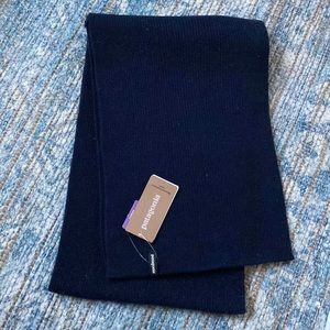 Navy blue chasmere Patagonia scarf NWT!